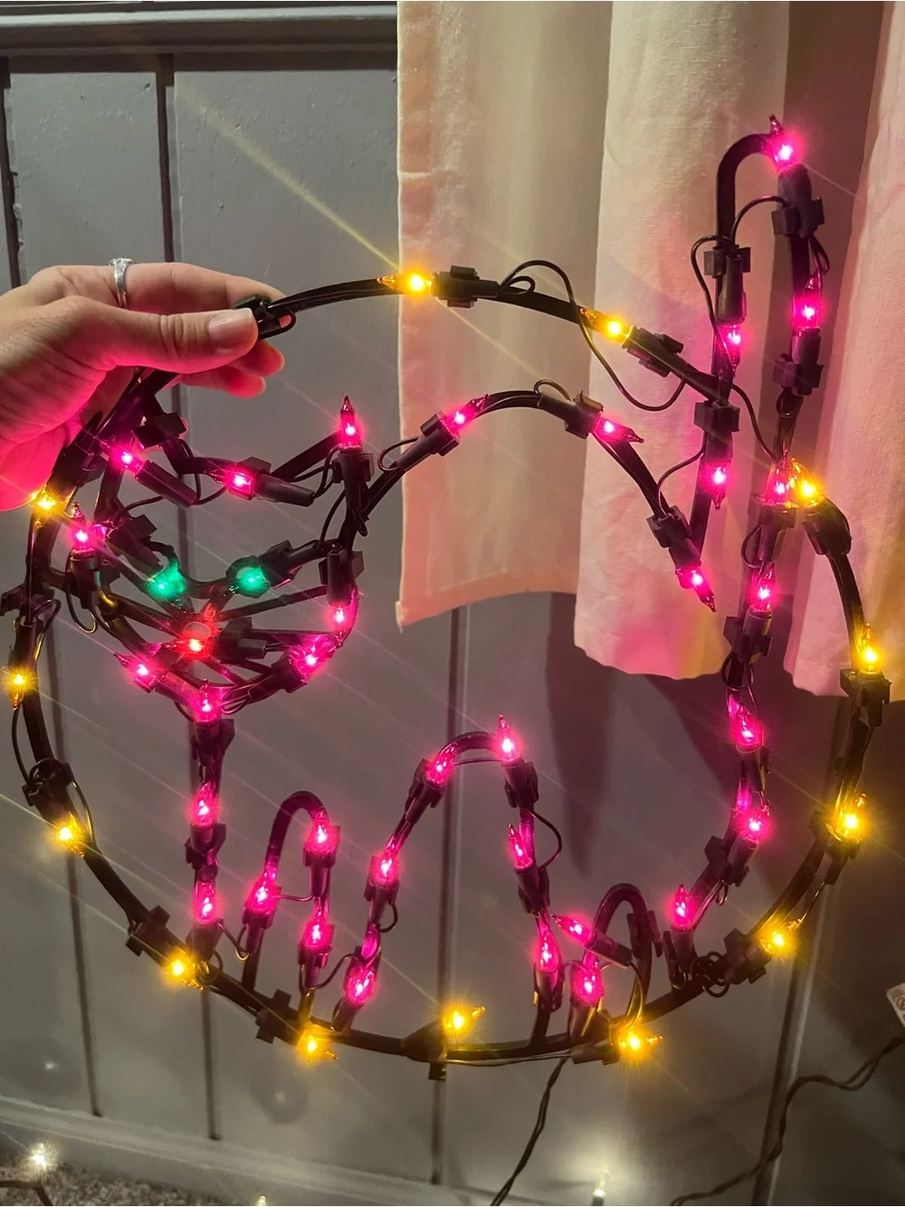 Vintage Seasons Dazzlers LightUp Cat Halloween Silhouette